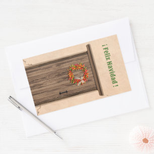 Southwest Chile Wreath Holiday Feliz Navidad Sticker