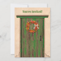 Southwest Chile Wreath Rustic Green Door