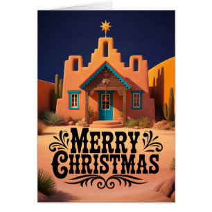 Southwest Christmas Scene Desert Night