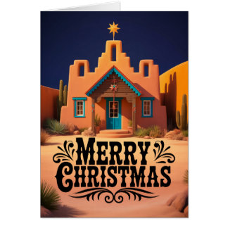 Southwest Christmas Scene Desert Night