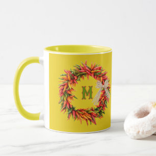 Southwest Colorful Chile Wreath Personalized Mug