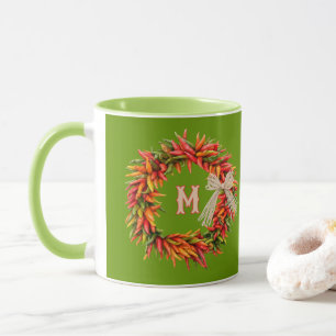 Southwest Colourful Chile Wreath Personalized Mug