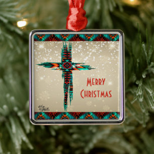 Southwest Cross Christmas Ornament