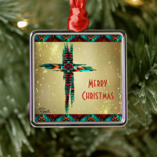 Southwest Cross Christmas Ornament