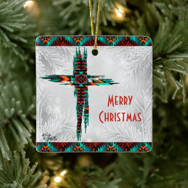 Southwest Cross Christmas Ornament (Tree)