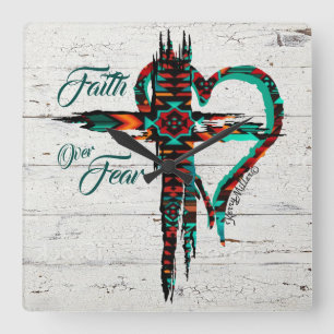 Southwest Cross Square Wall Clock