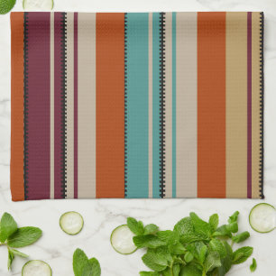 Southwest Decor Fall Shades Stripes  Kitchen Towel