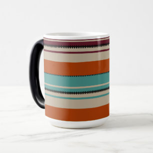 Southwest Decor Fall Shades Stripes Magic Mug