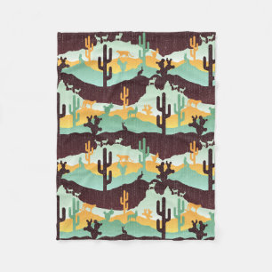 Southwest Desert Landscape Fleece Blanket