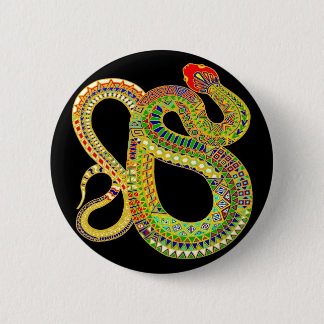 Southwest Desert Rattler 2 Inch Round Button (Front)