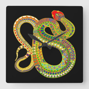 Southwest Desert Rattler Square Wall Clock