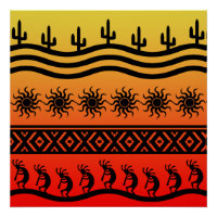 Southwest Desert Sunset Kokopelli