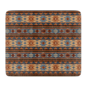 Southwest Design Adobe Grey Brown Tribal Pattern Cutting Board