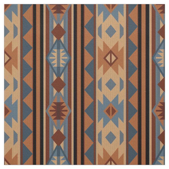 Southwest Design Adobe Grey Brown Tribal Pattern Fabric (Swatch)