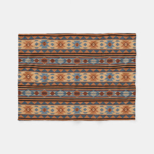 Southwest Design Adobe Grey Brown Tribal Pattern Fleece Blanket