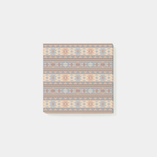 Southwest Design Adobe Grey Brown Tribal Pattern Post-it Notes