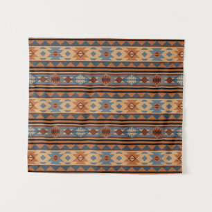 Southwest Design Adobe Grey Brown Tribal Pattern Tapestry