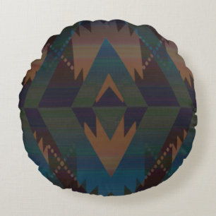 Southwest Design Aztec Pattern Round Pillow