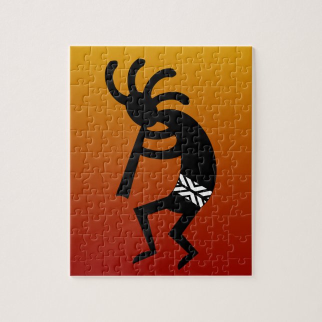 Southwest Design Dancing Kokopelli Jigsaw Puzzle (Vertical)