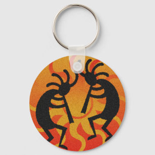 Southwest Design Dancing Kokopelli Keychain