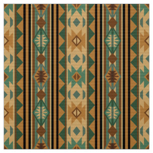 Southwest Design Green Brown Tan Fabric