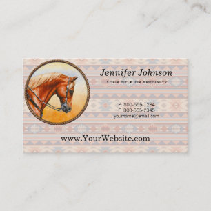 Southwest Design Quarter Horse Business Card