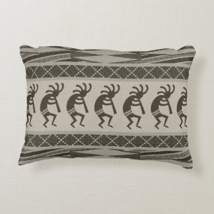 Southwest Design Tribal Dancing Kokopelli Decorative Pillow