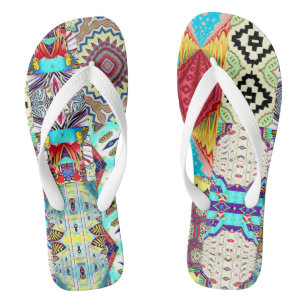 SOUTHWEST DESIGNER COLLAGE  FLIP FLOPS