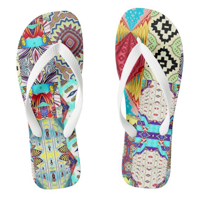 SOUTHWEST DESIGNER COLLAGE  FLIP FLOPS (Footbed)