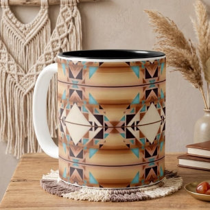 Southwest Diamonds Two-Tone Coffee Mug