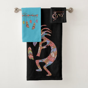 Southwest Dream Catcher Kokopelli Bath Towel Set