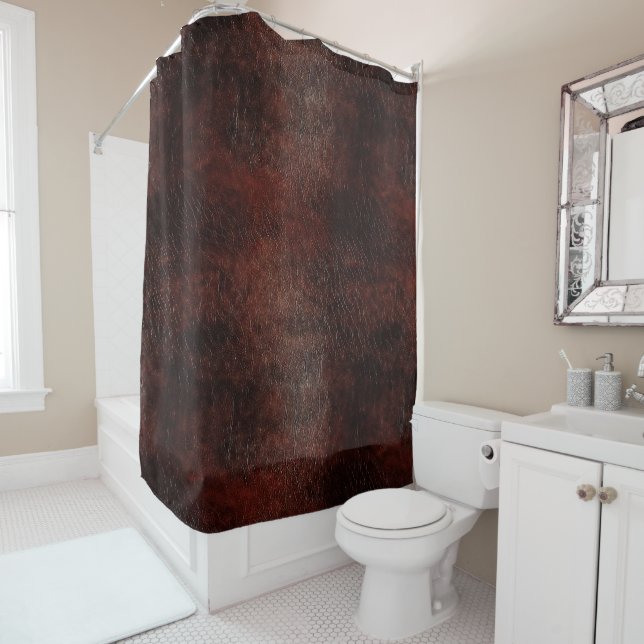 Southwest Faux Brown Leather Cowhide  (In Situ)