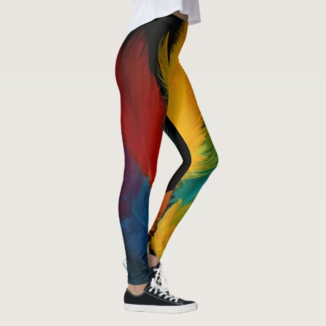 Southwest Feather Abstract  Leggings (Right)