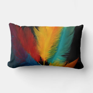 Southwest Feather Abstract Lumbar Pillow
