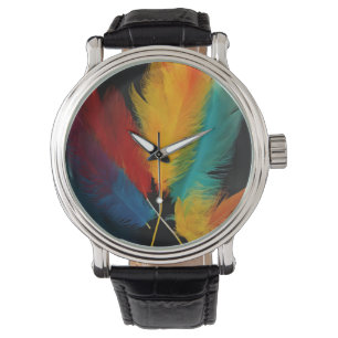 Southwest Feather Abstract Watch