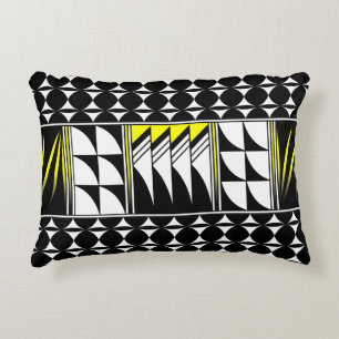 Southwest Feather Blessing in Yellow Accent Pillow