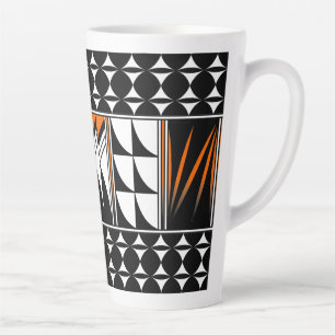 Southwest Feather Blessings in Orange Latte Mug