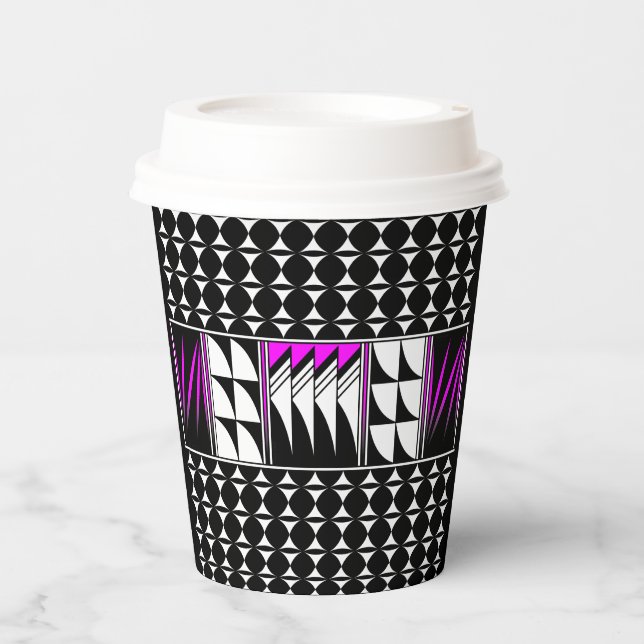Southwest Feather Blessings in Pink Paper Cups (Front)