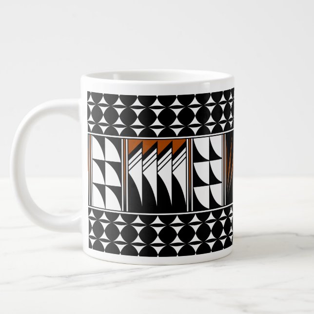 Southwest Feather Blessings Large Coffee Mug (Left)