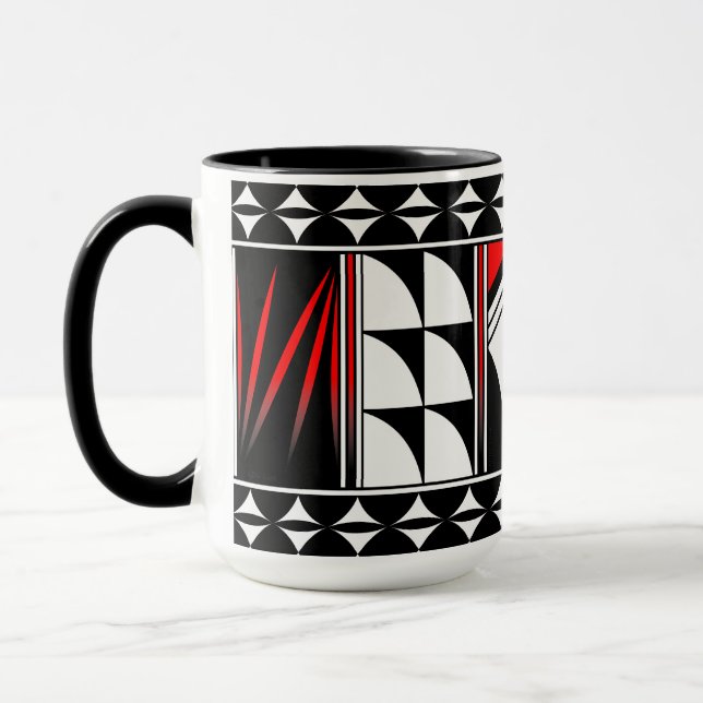 Southwest Feather Blessings Latte Mug (Left)