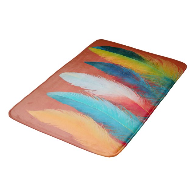 Southwest Feathers Bath Mat (Angled)