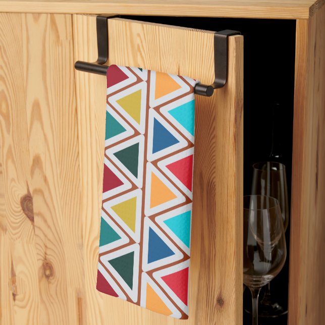 Southwest Feathers Kitchen Towel (Thirds Fold)