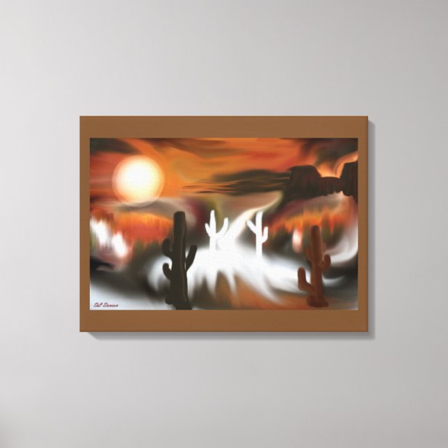 Southwest Fire and Ice Abstract Art Canvas Print (Front)