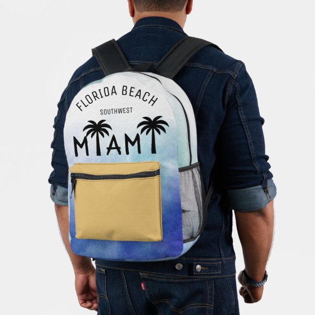 Southwest Florida beach Miami Blue  Printed Backpack (Insitu (Model))