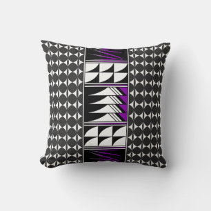 Southwest Four Feathers in Purple Throw Pillow