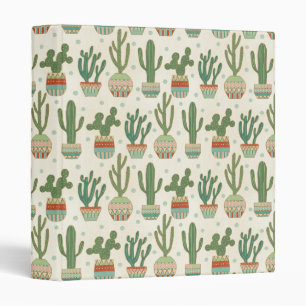 Southwest Geo Step Cactus Pattern Binder