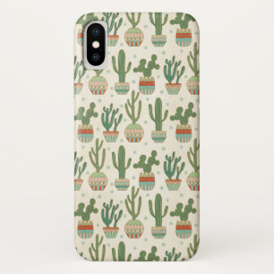 Southwest Geo Step   Cactus Pattern iPhone X Case