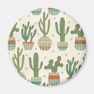 Southwest Geo Step Cactus Pattern Magnet
