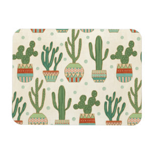 Southwest Geo Step Cactus Pattern Magnet