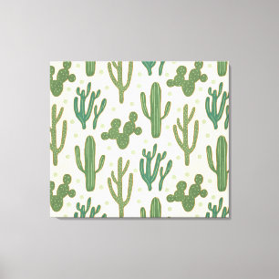 Southwest Geo Step   Desert Cactus Pattern Canvas Print